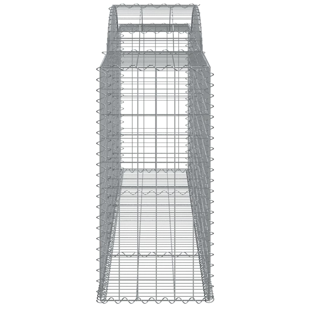 vidaXL Kosze gabionowe, 13 szt, 300x50x100/120cm, galwanizowane żelazo