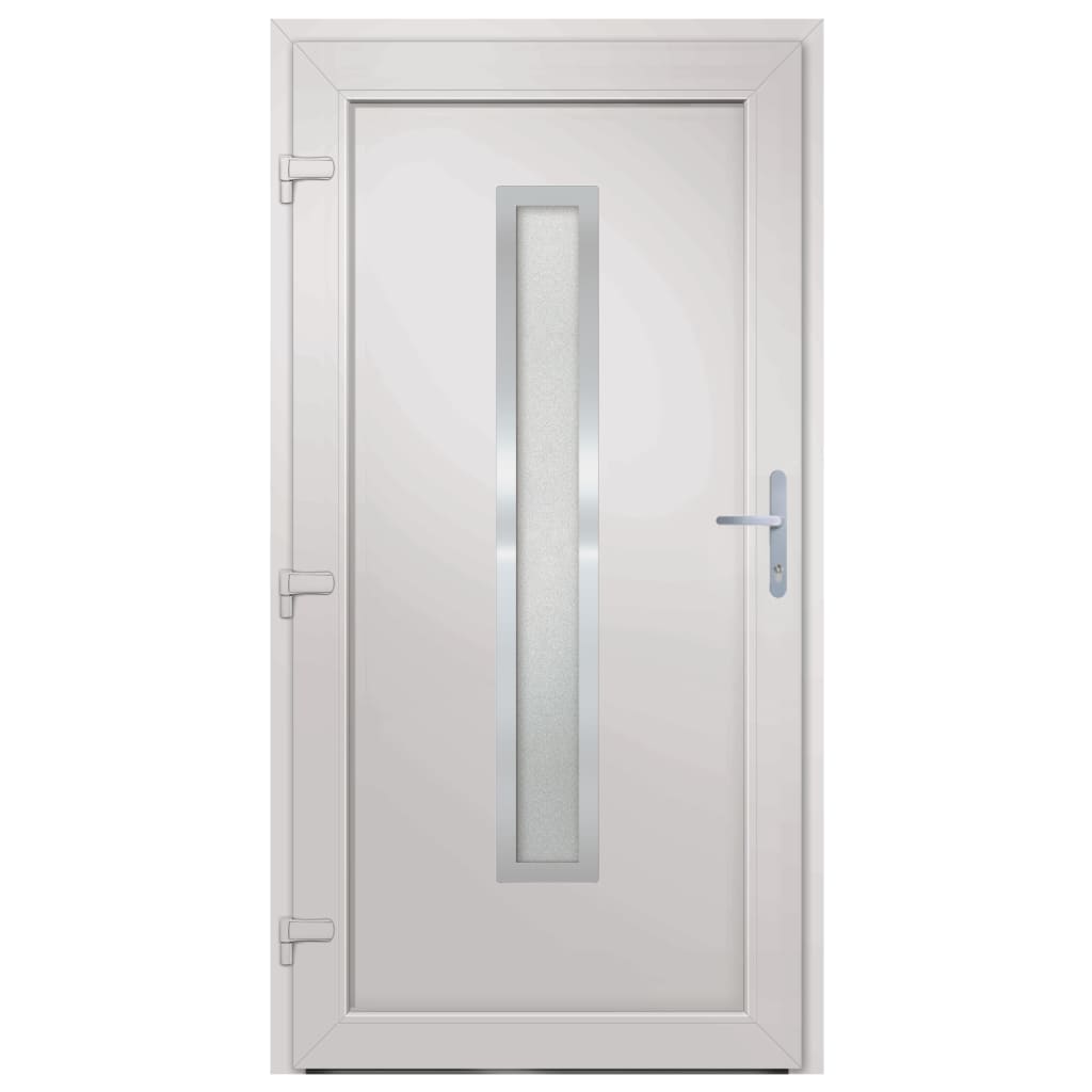 vidaXL Drzwi zewnętrzne, antracytowe, 98x190 cm, PVC