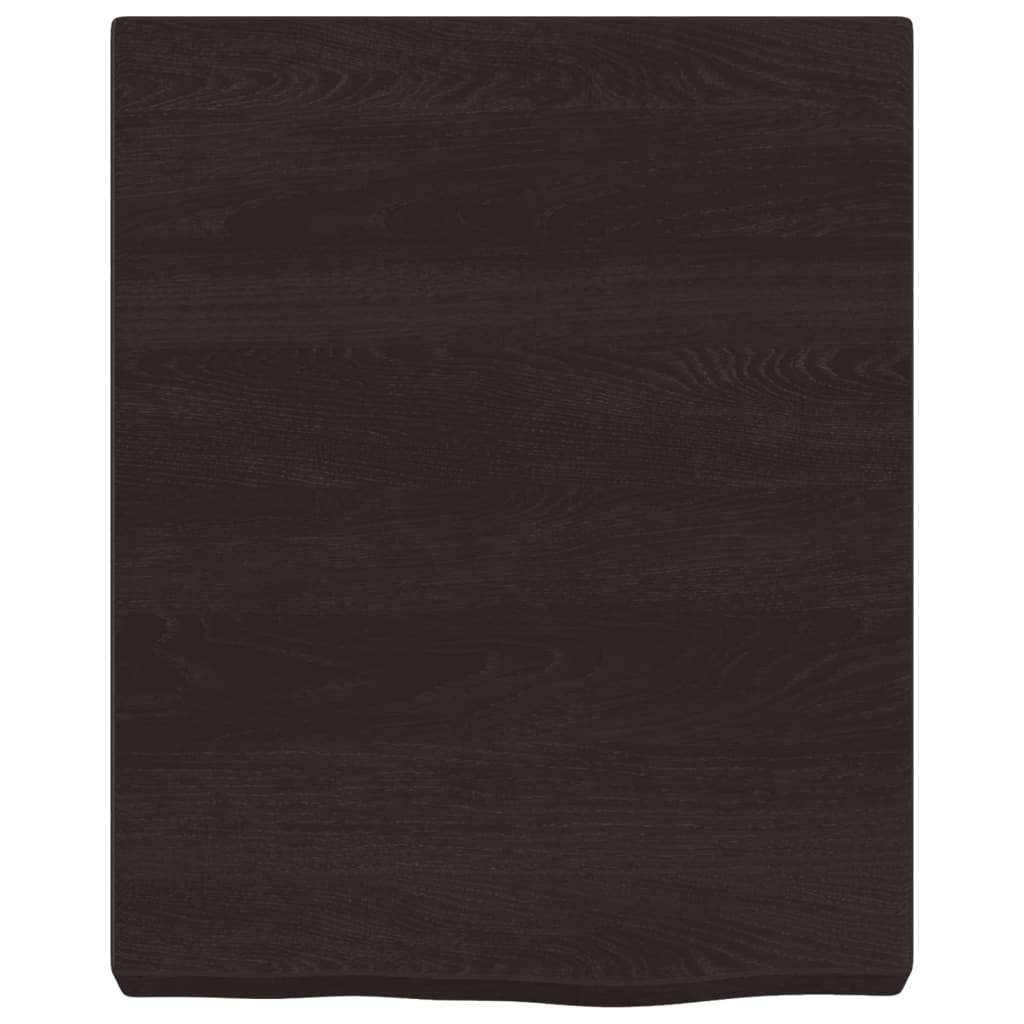 vidaXL Blat do łazienki, ciemnobrązowy, 40x50x(2-6) cm, lite drewno