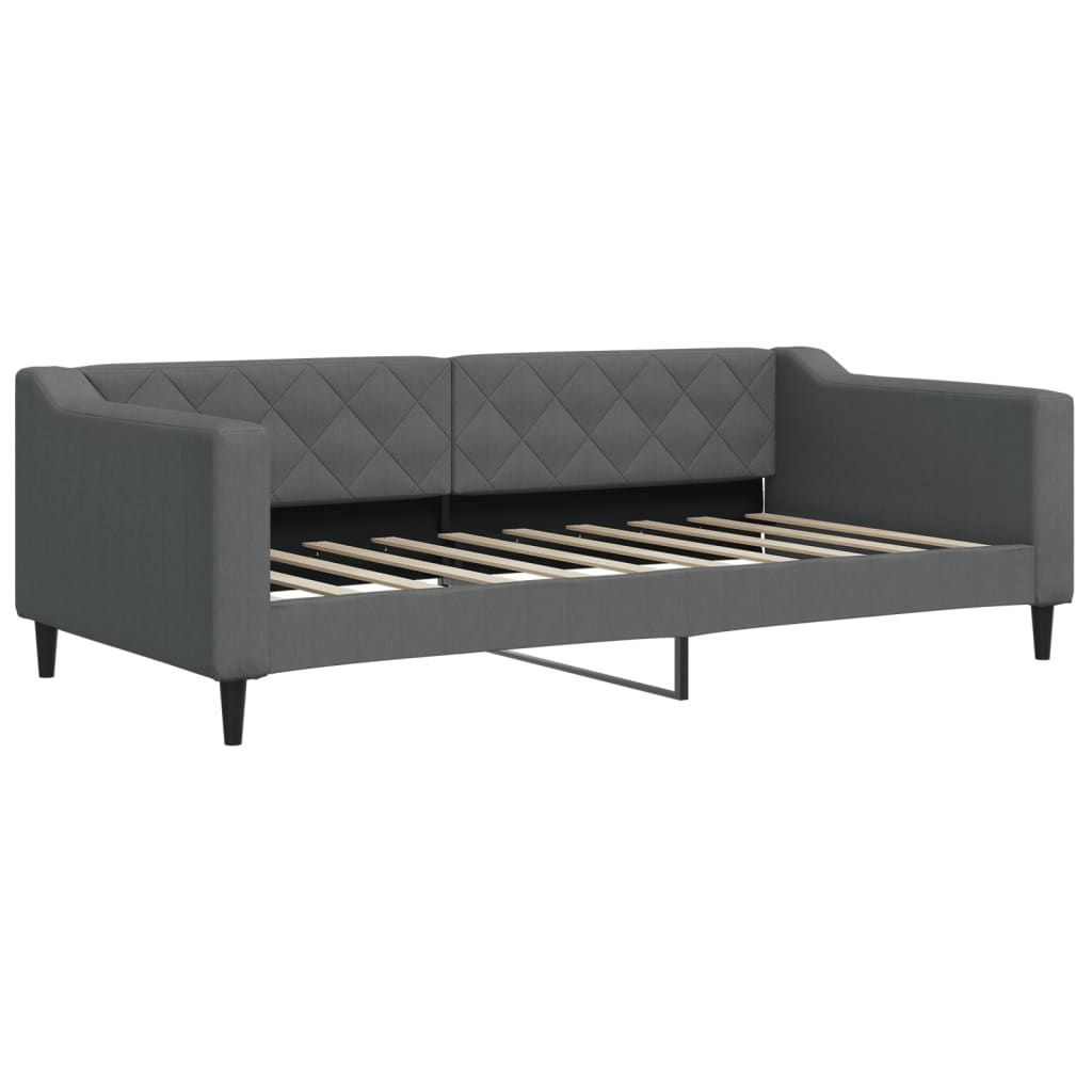 vidaXL Sofa rozsuwana, ciemnoszara, 90x190 cm, tkanina