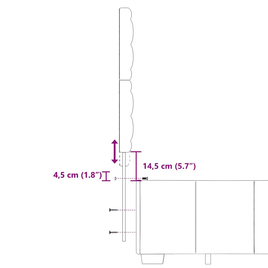 vidaXL Łóżko kontynentalne z materacem, jasnoszare, tkanina 200x200 cm