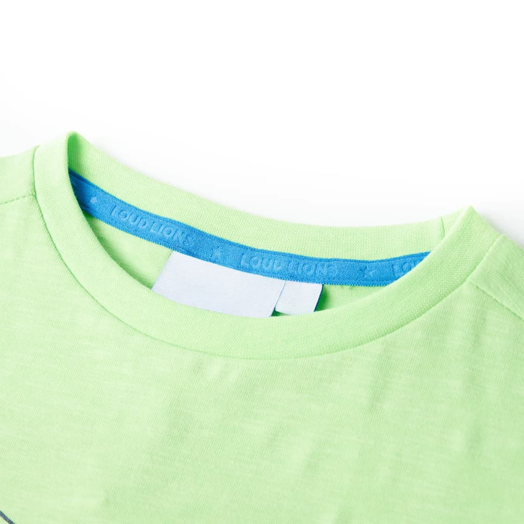 Koszulka dziecięca, neonowa zieleń, 140