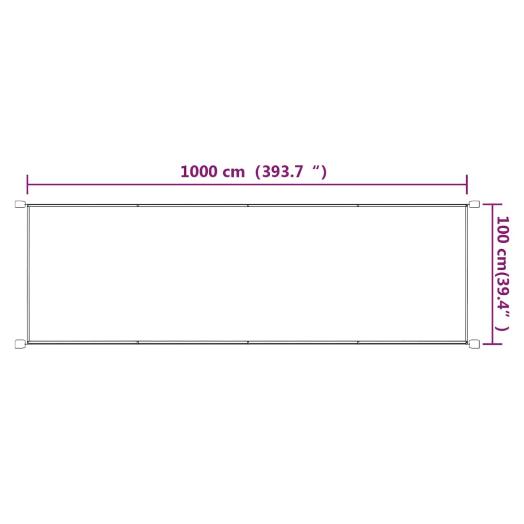 vidaXL Markiza pionowa, kolor taupe, 100x1000 cm, tkanina Oxford