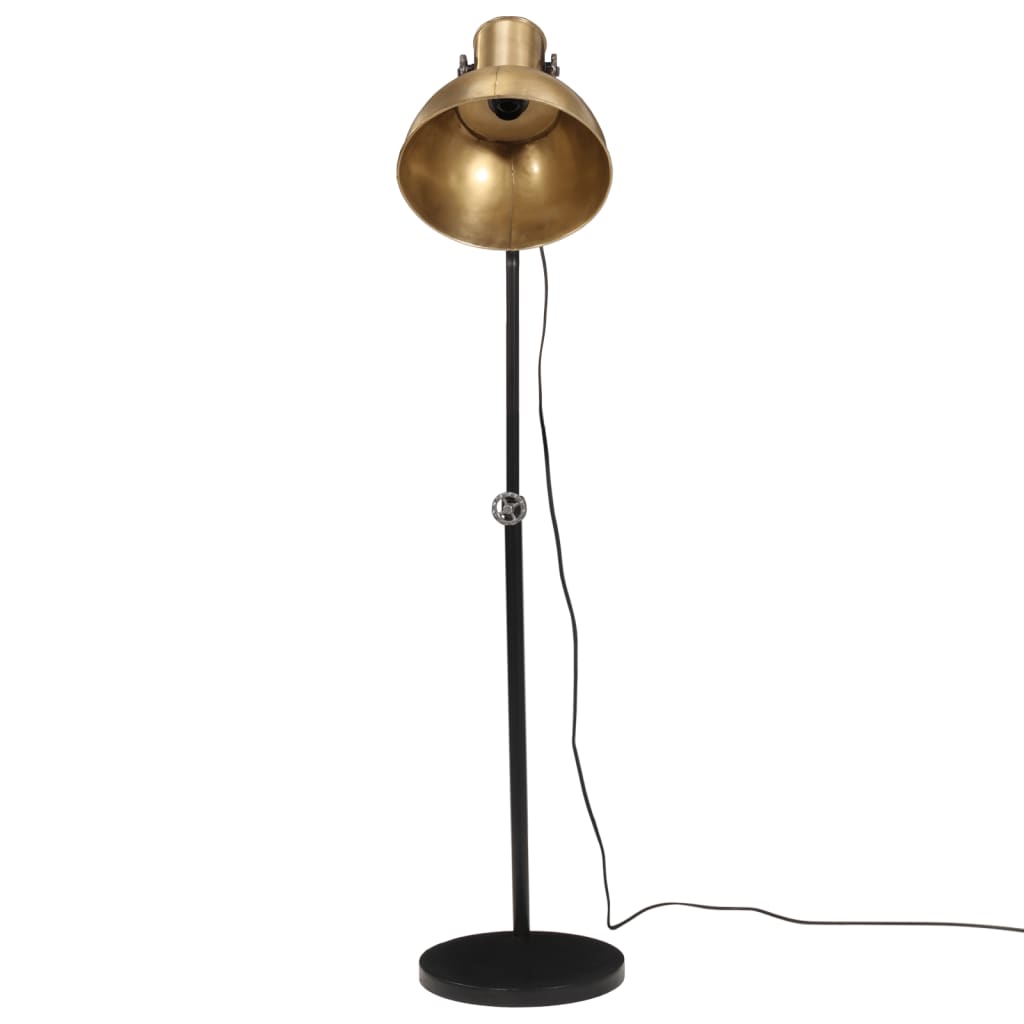 vidaXL Lampa stojąca, 25 W, antyczny mosiądz, 30x30x90-150 cm, E27