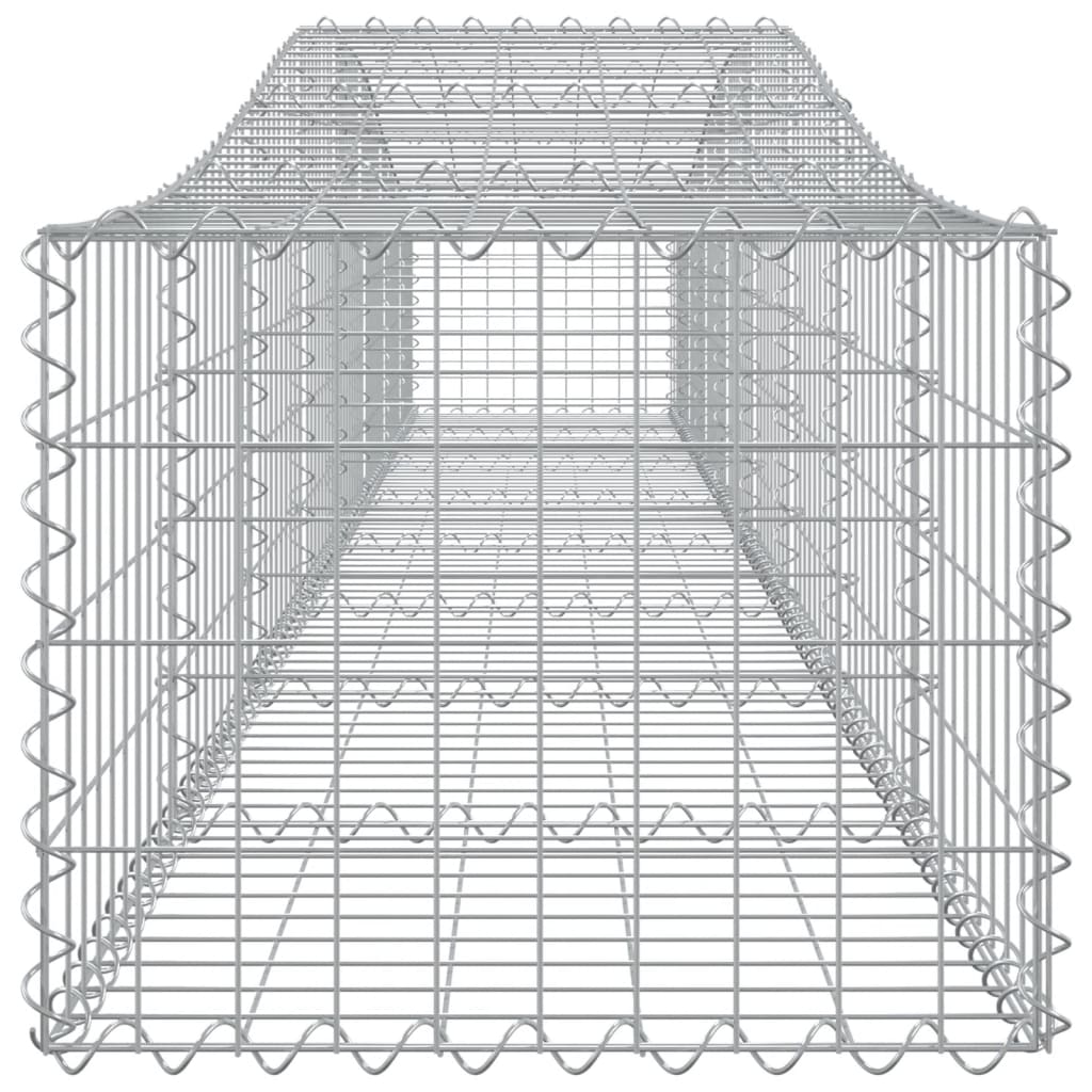 vidaXL Kosze gabionowe, 2 szt, 400x50x40/60 cm, galwanizowane żelazo