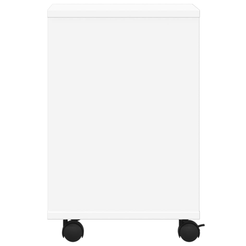 vidaXL Stojak pod drukarkę, z kółkami, biały, 41x32x48 cm