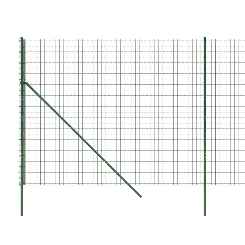 vidaXL Ogrodzenie ze zgrzewanej siatki, zielone, 1,8x10 m