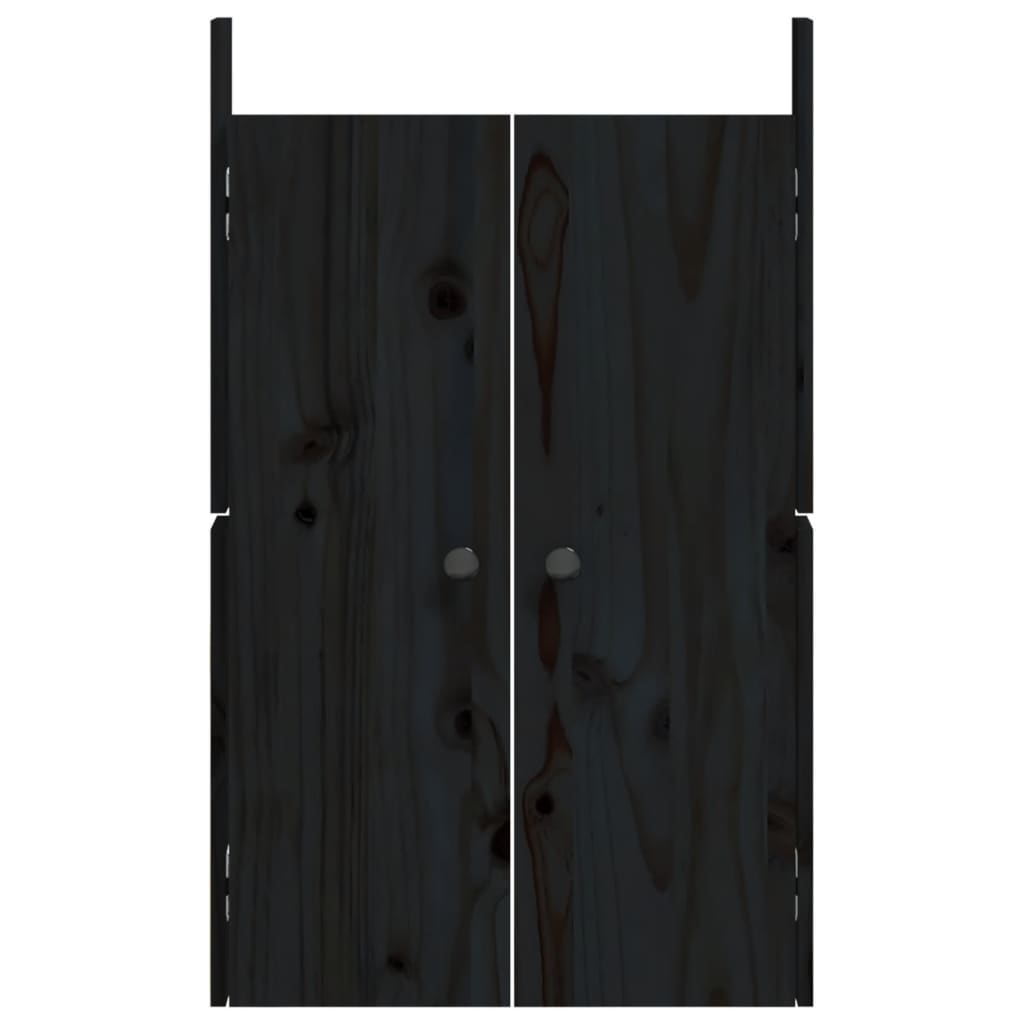 vidaXL Drzwi szafki kuchennej na zewnątrz, 2 szt., czarne, 50x9x82 cm