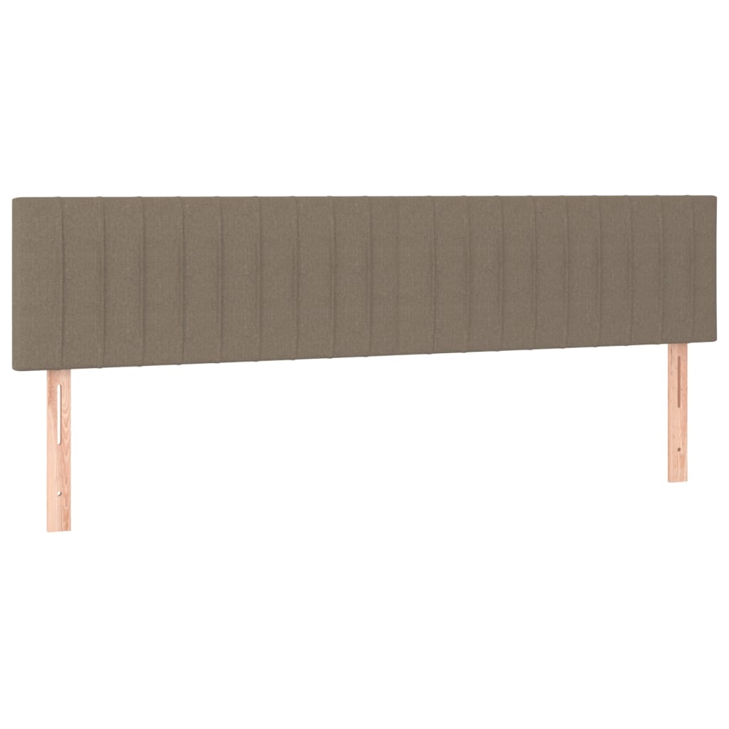 vidaXL Zagłówek do łóżka z LED, taupe, 160x5x78/88 cm, tkanina