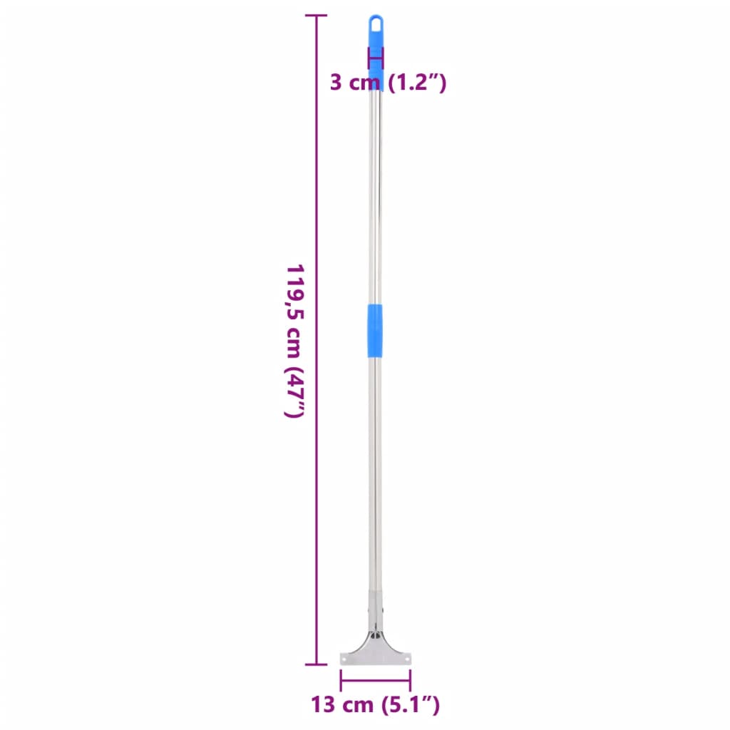 vidaXL Drążek do podłogowej ściągaczki do wody, 119,5 cm