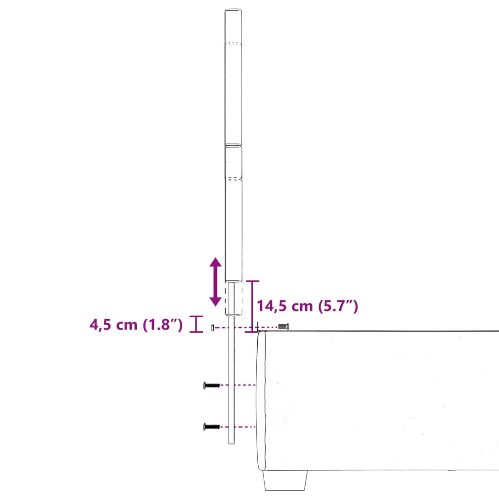 vidaXL Łóżko kontynentalne z materacem, taupe, tkanina, 100x200 cm