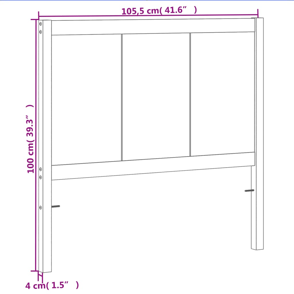 vidaXL Wezgłowie do łóżka, woskowy brąz, 100 cm, lite drewno sosnowe