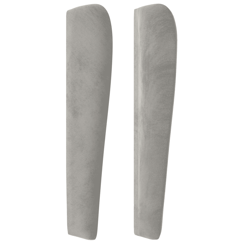 vidaXL Łóżko kontynentalne z materacem, jasnoszare, aksamit, 100x200cm