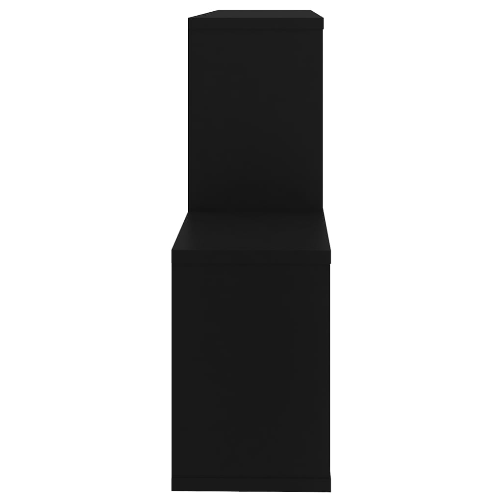 vidaXL Półka ścienna, czarna, 100x18x53 cm, materiał drewnopochodny