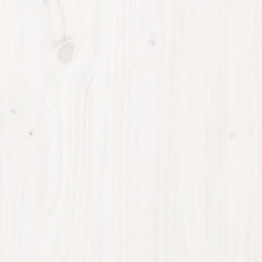 vidaXL Donica ogrodowa, biała, 62x30x69 cm, lite drewno sosnowe