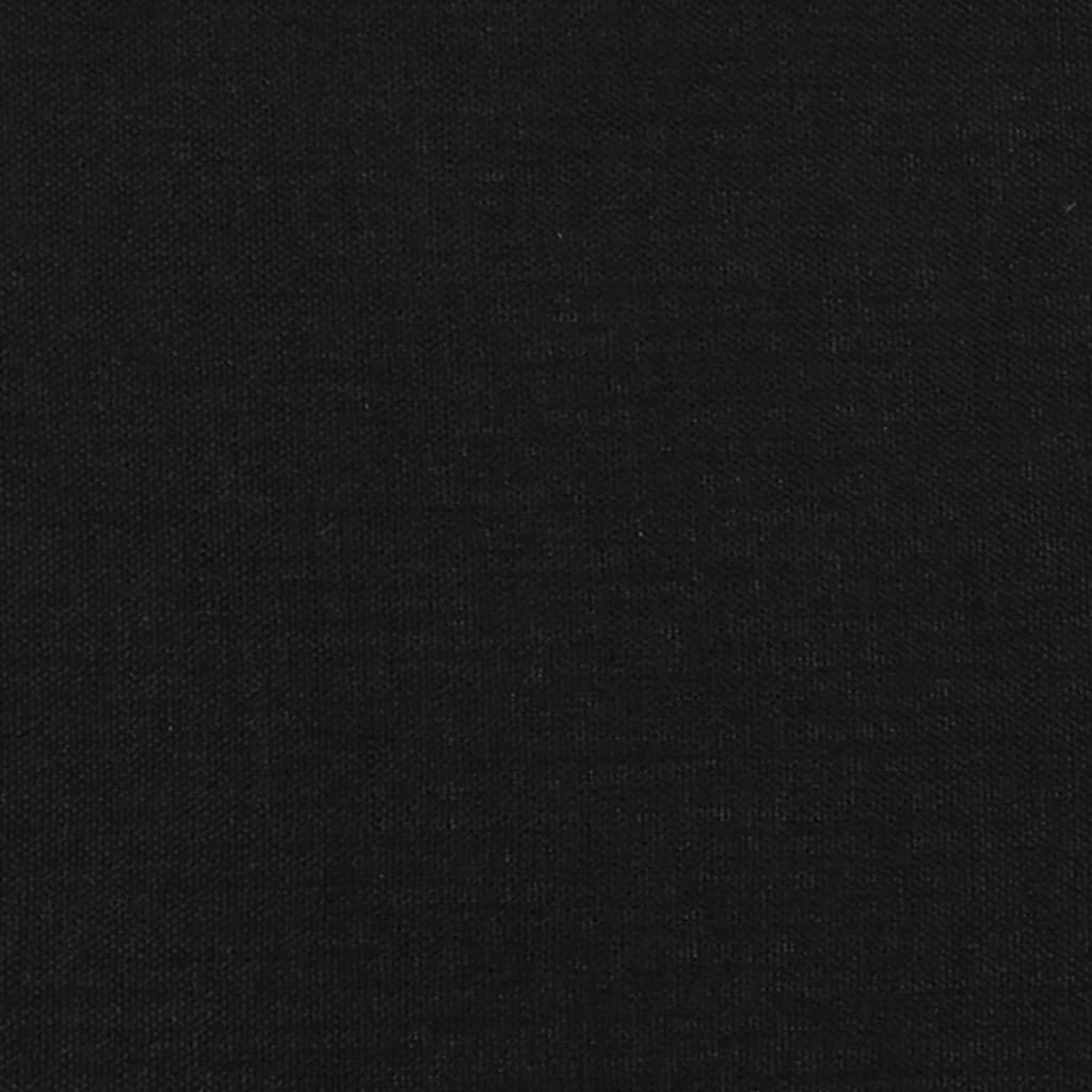 vidaXL Zagłówek uszak, czarny, 93x16x78/88 cm, tkanina