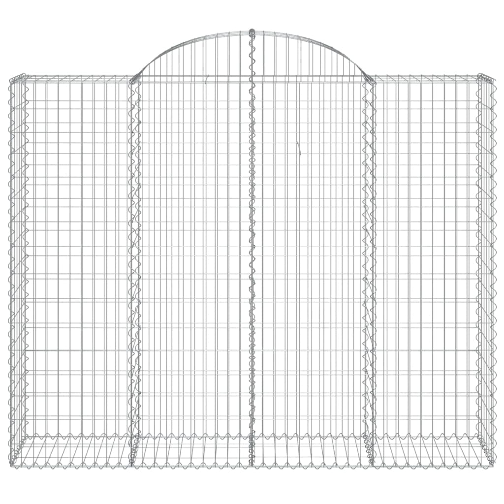 vidaXL Kosze gabionowe, 10 szt, 200x50x160/180cm, galwanizowane żelazo