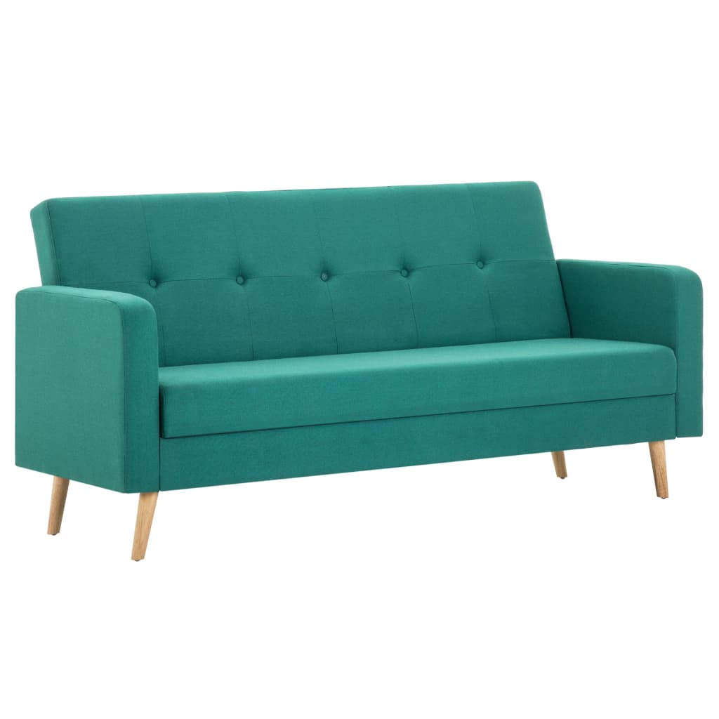 vidaXL Sofa materiałowa, zielona