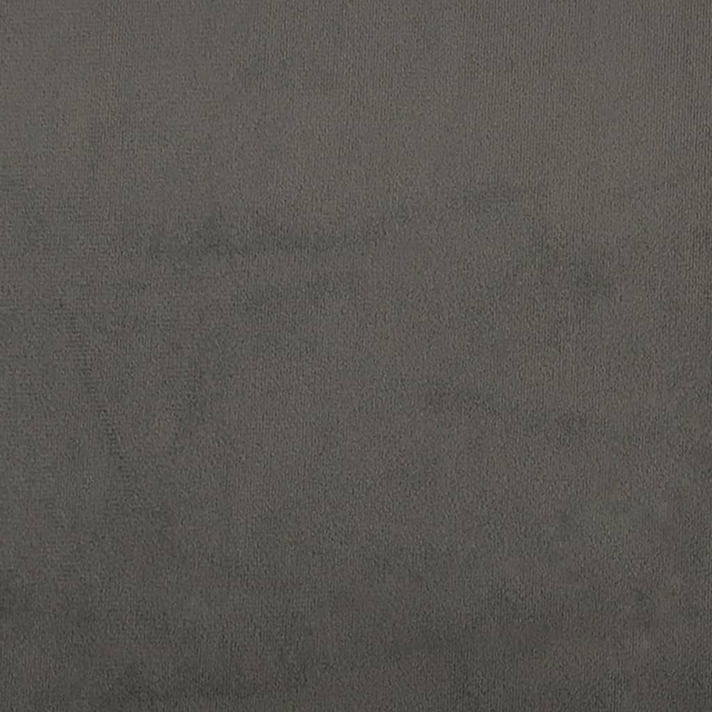 vidaXL Zagłówek uszak, ciemnoszary, 103x16x78/88 cm, aksamit
