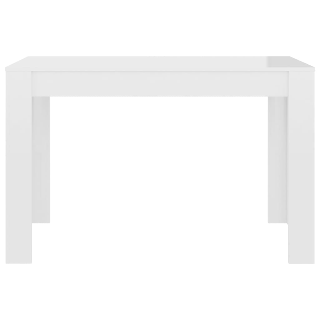 vidaXL Stół jadalniany, wysoki połysk, biały, 120x60x76 cm