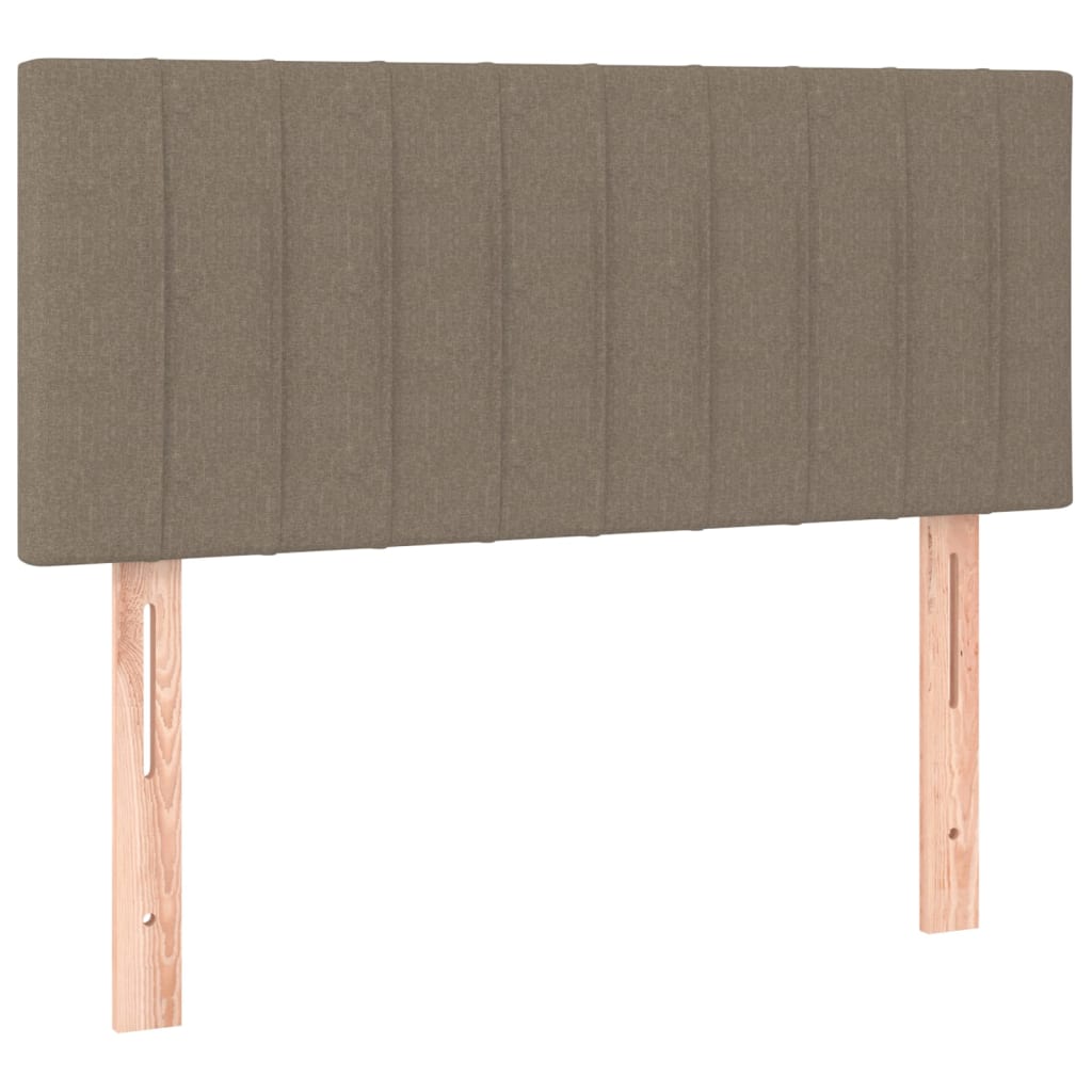 vidaXL Zagłówek do łóżka z LED, taupe, 80x5x78/88 cm, tkanina