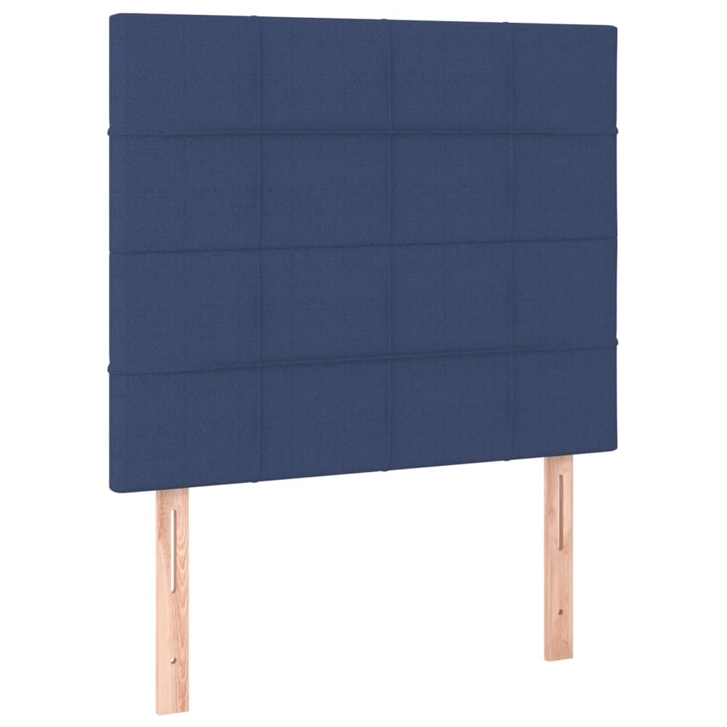 vidaXL Łóżko kontynentalne z materacem, niebieskie, 80x200 cm, tkanina