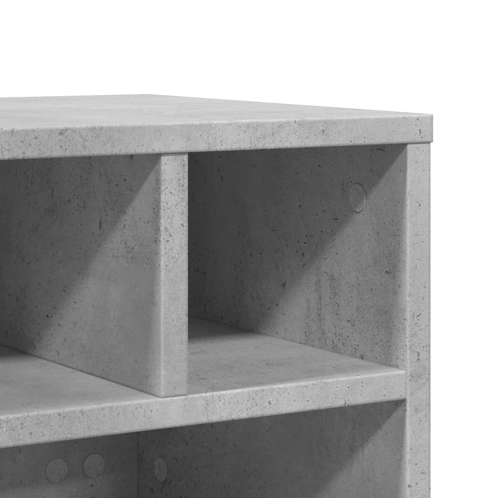 vidaXL Stojak pod drukarkę, z kółkami, szarość betonu, 41x32x34,5 cm
