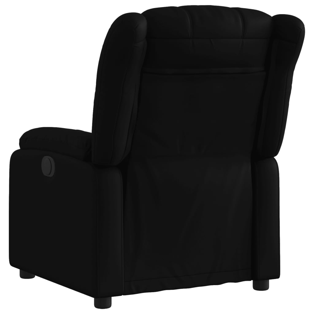 vidaXL Elektryczny fotel rozkładany, czarny, obity sztuczną skórą