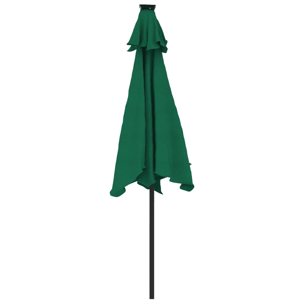 vidaXL Parasol ogrodowy na stalowym słupku, zielony, 225x225x212 cm