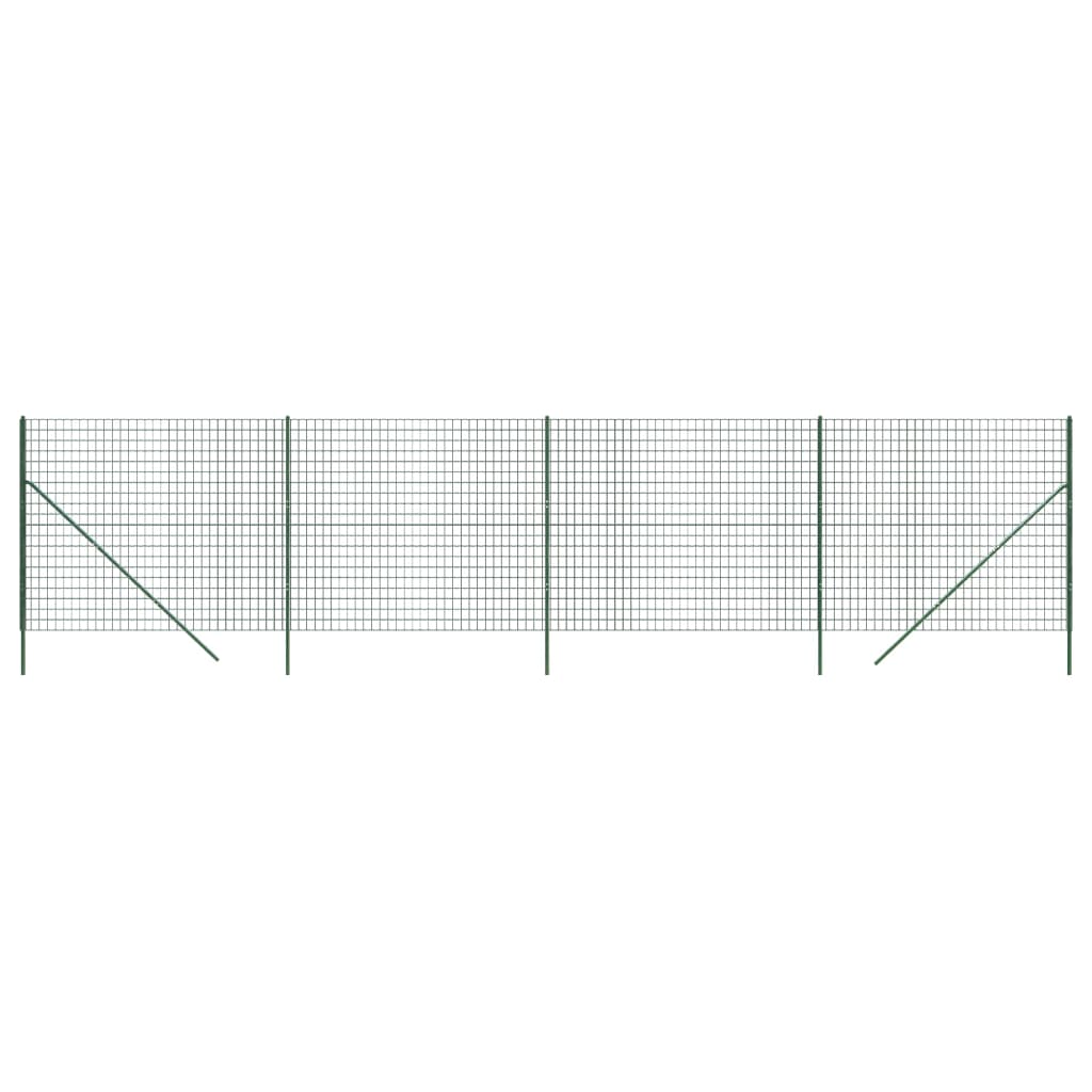 vidaXL Ogrodzenie ze zgrzewanej siatki, zielone, 2x10 m