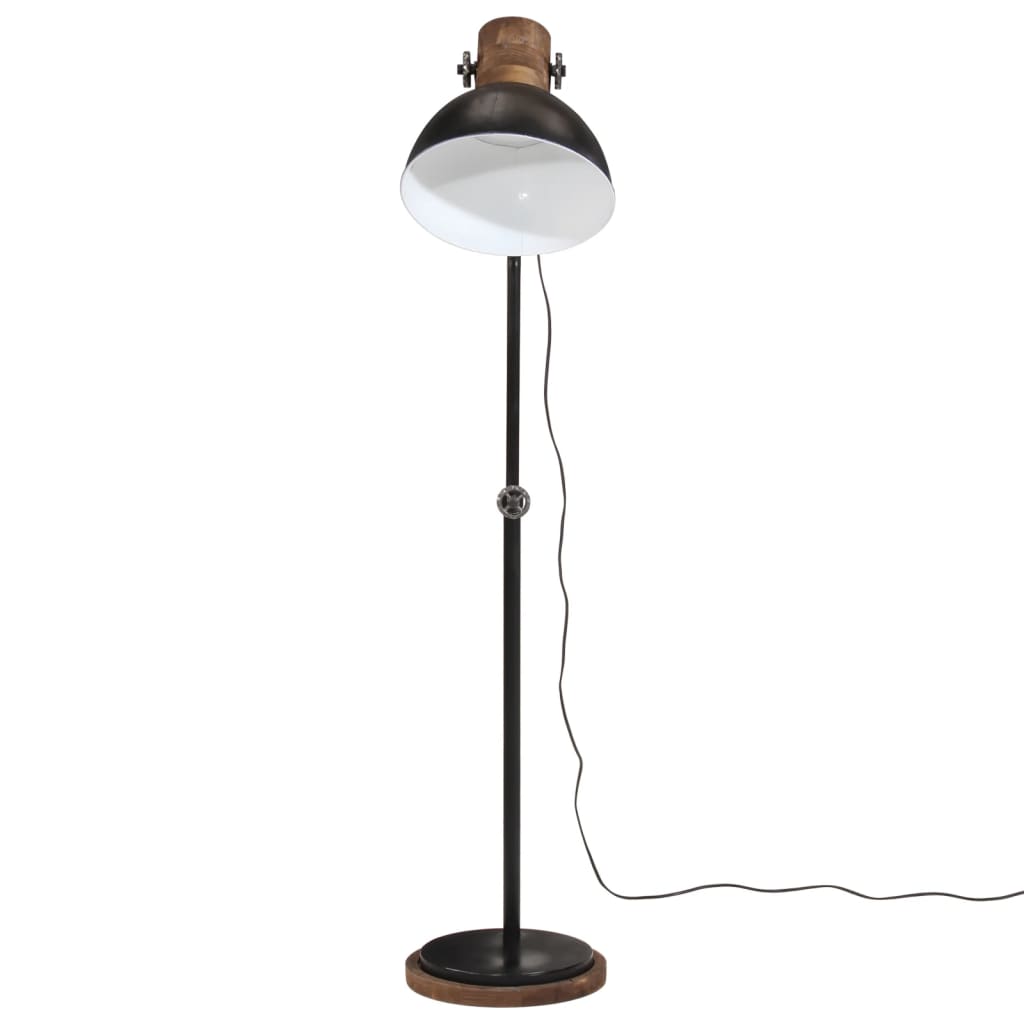 vidaXL Lampa stojąca, 25 W, czarna, 30x30x100-150 cm, E27