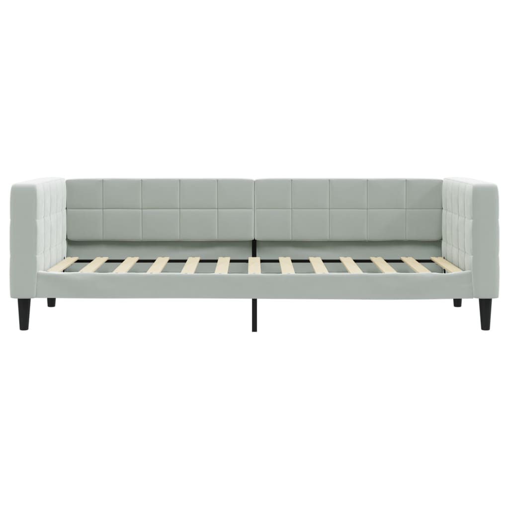 vidaXL Sofa rozsuwana, jasnoszara, 90x200 cm, aksamit