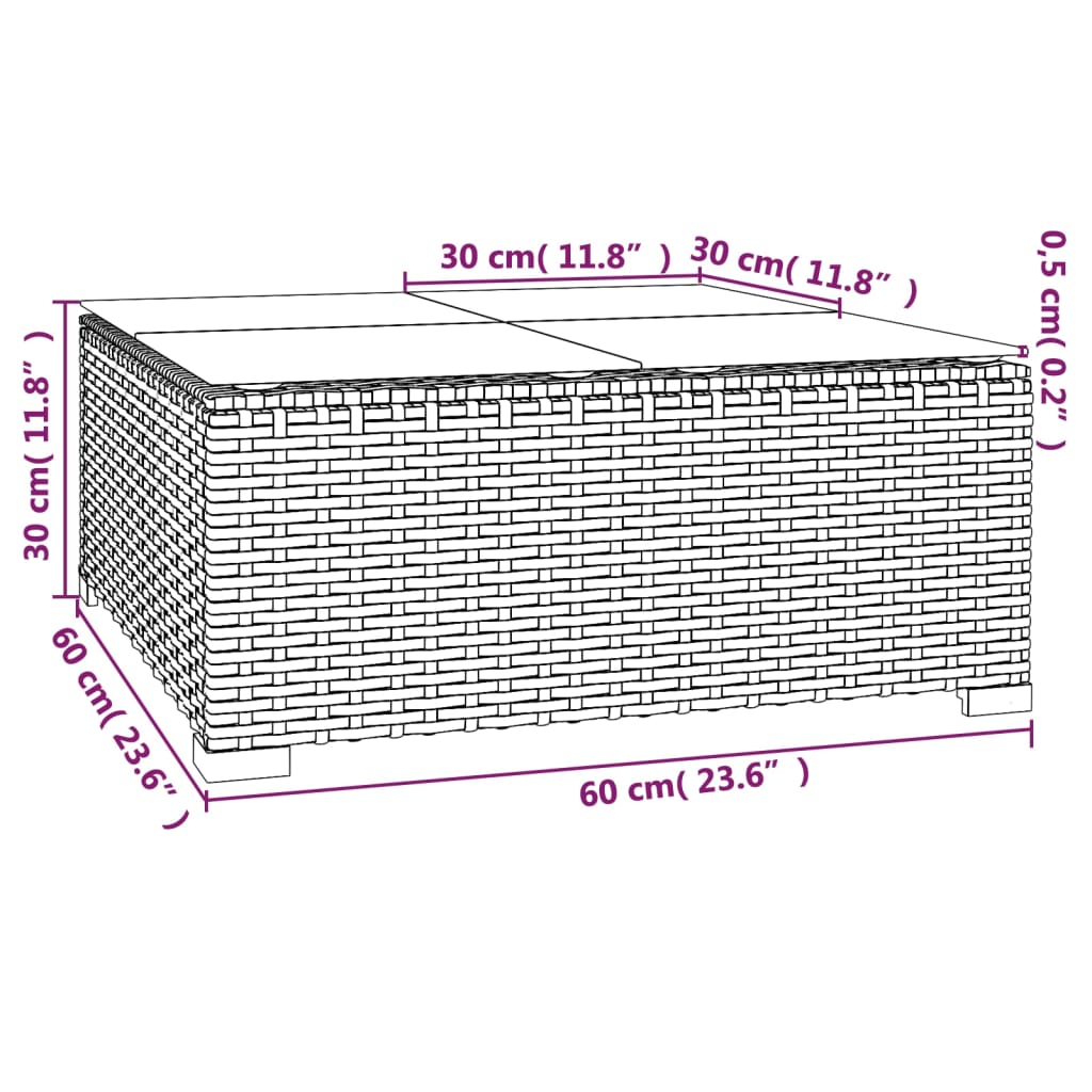 vidaXL 10-cz. zestaw mebli do ogrodu, poduszki, rattan PE, czarny