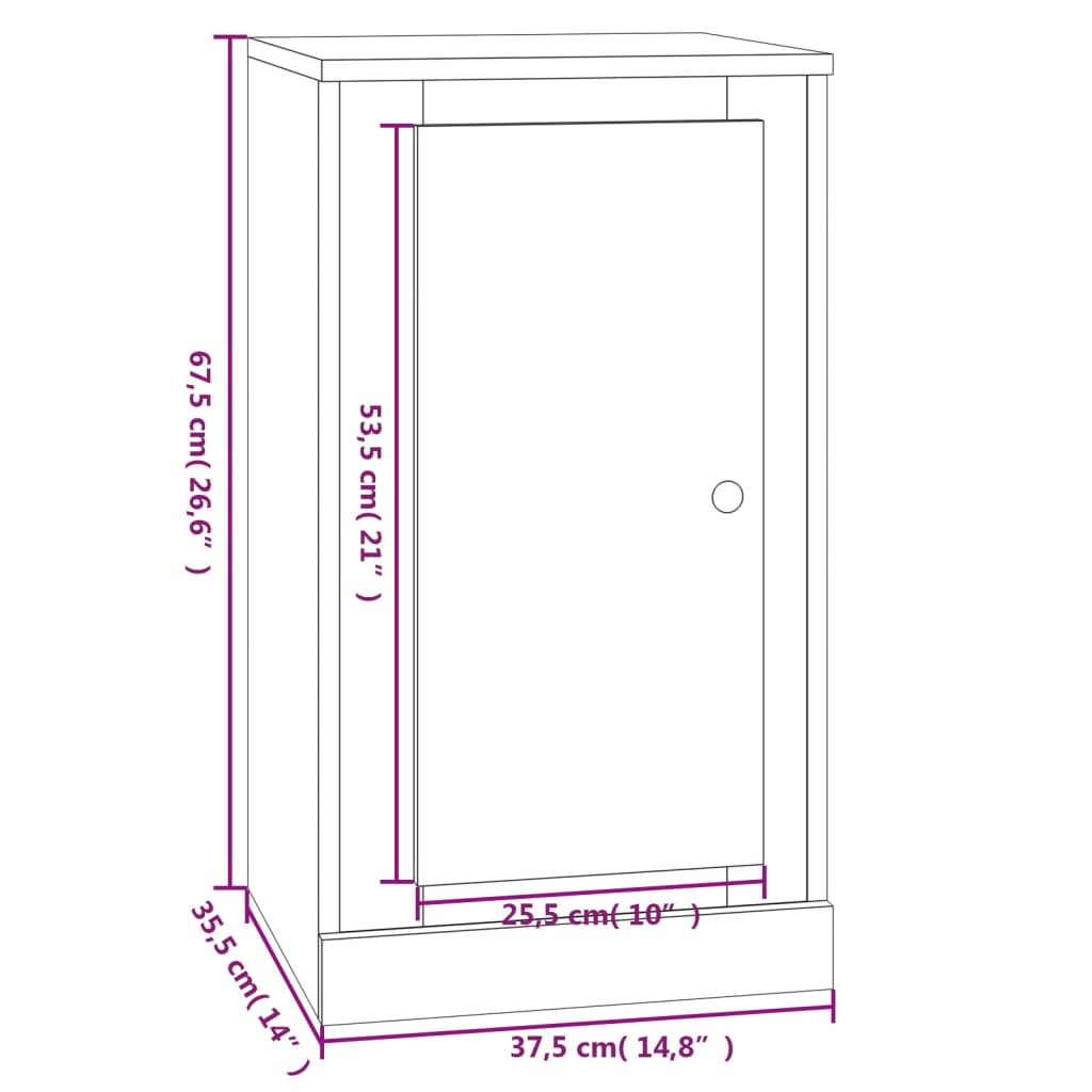 vidaXL Szafki 2 szt., czarne 37,5x35,5x67,5 cm materiał drewnopochodny