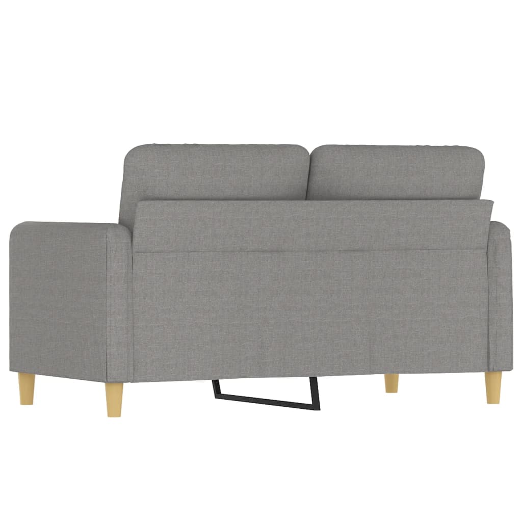 vidaXL Sofa 2-osobowa, jasnoszara, 120 cm, tapicerowana tkaniną