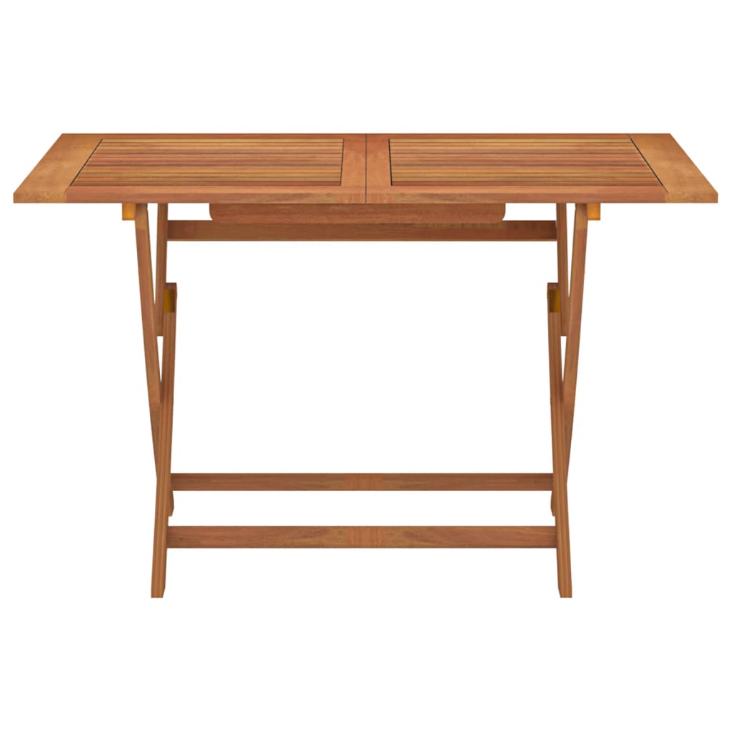 vidaXL Składany stół ogrodowy, 120x70x75 cm, lite drewno eukaliptusowe