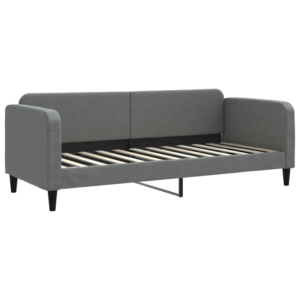 vidaXL Sofa rozsuwana z szufladami, ciemnoszara, 80x200 cm, tkanina