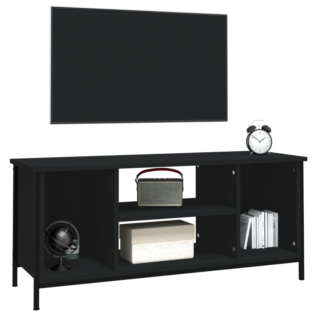 vidaXL Szafka pod TV, czarna, 102x35x45 cm, materiał drewnopochodny