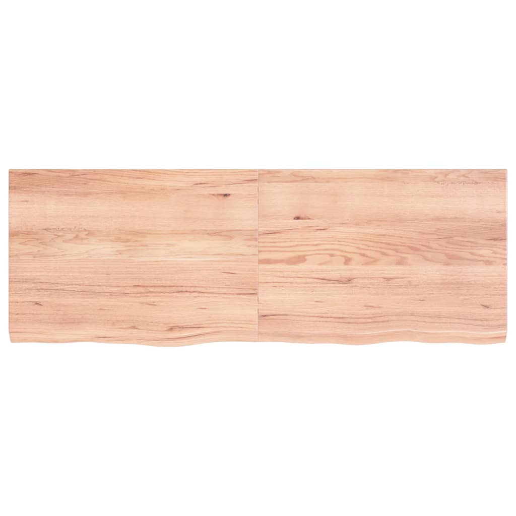 vidaXL Blat do łazienki, jasnobrązowy, 140x50x(2-4) cm, lite drewno