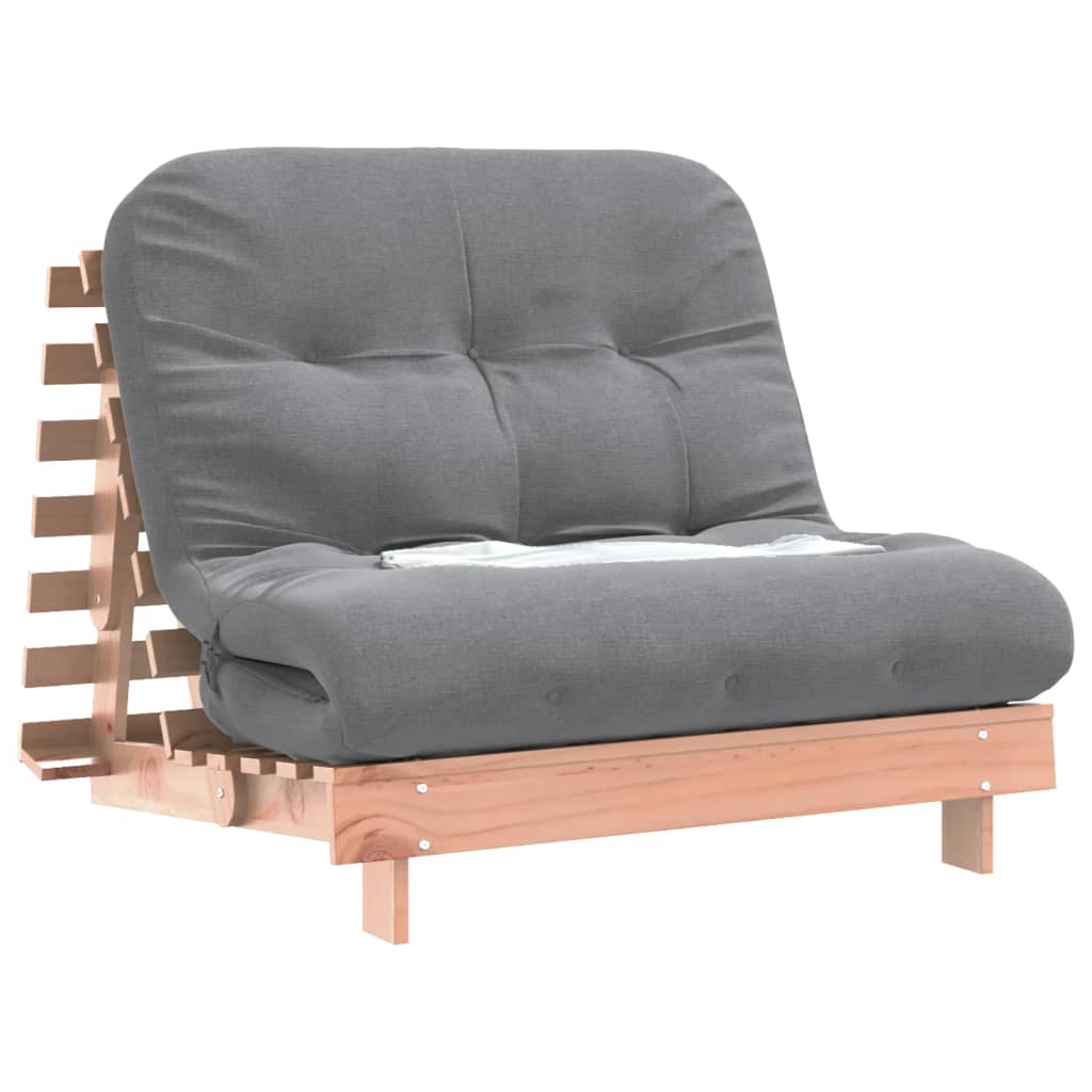 vidaXL Sofa rozkładana futon, z materacem, 100x206x11 cm, daglezjowa