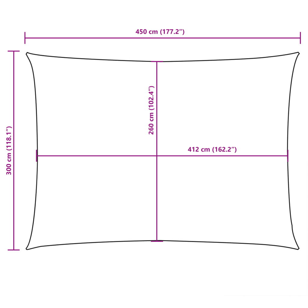 vidaXL Prostokątny żagiel ogrodowy, tkanina Oxford, 3x4,5 m, taupe