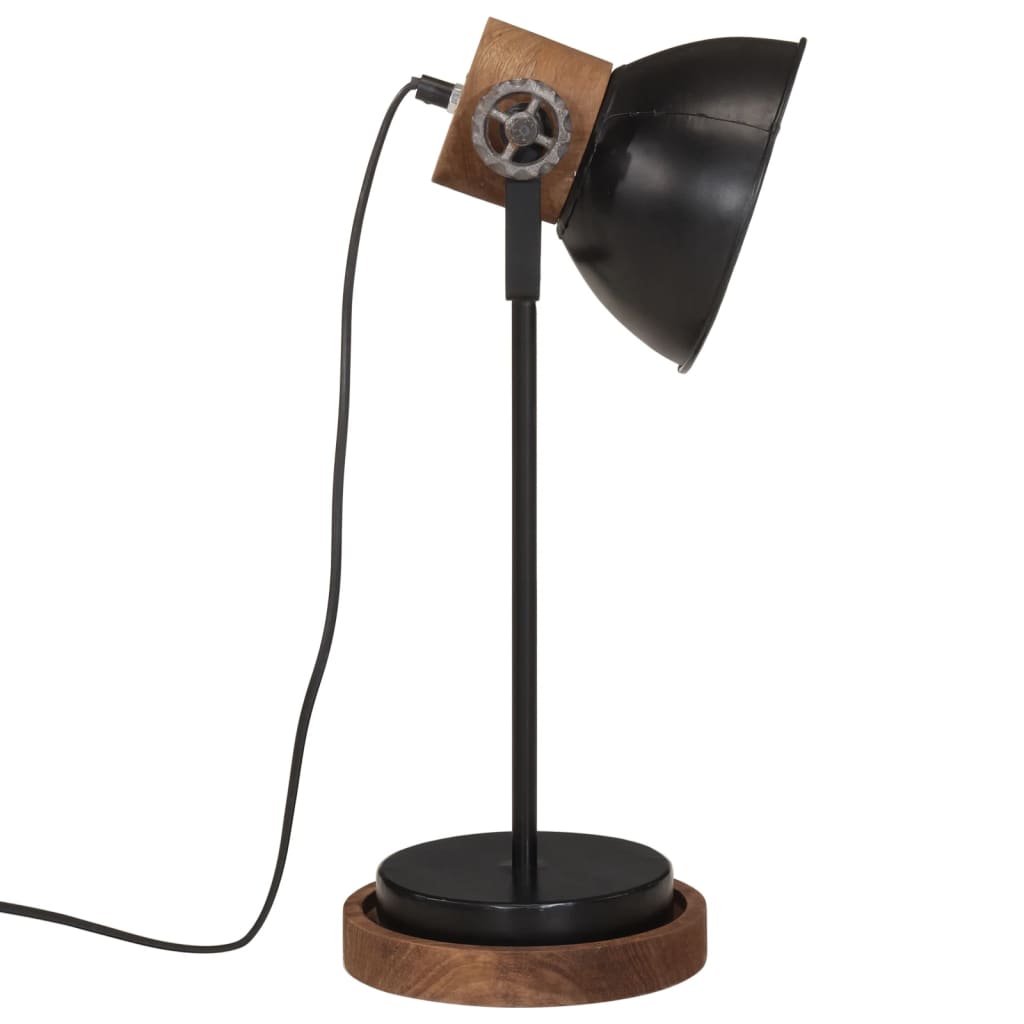 vidaXL Lampa stołowa, 25 W, czarna, 17x17x50 cm, E27