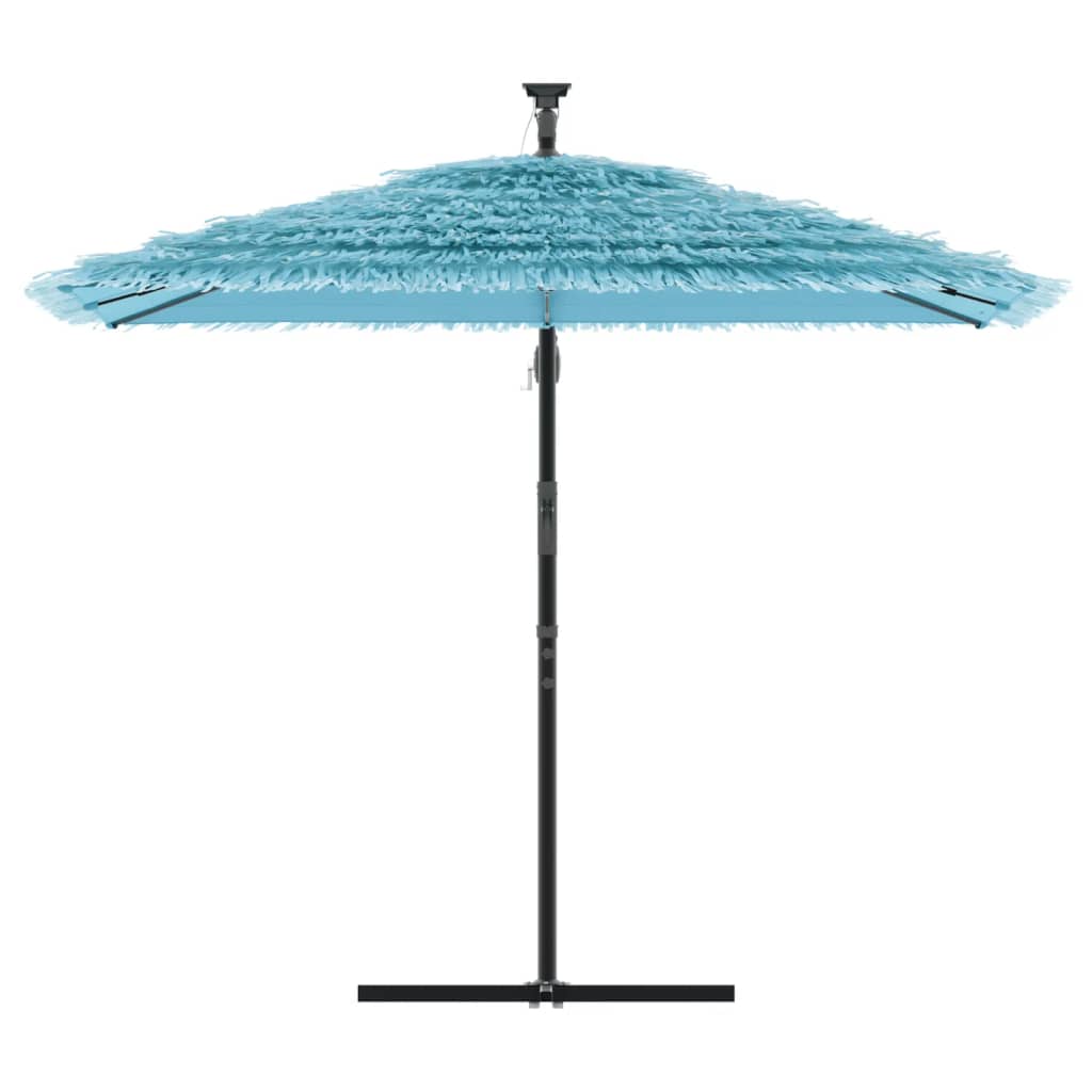 vidaXL Parasol ogrodowy na stalowym słupku, niebieski, 246x246x230 cm