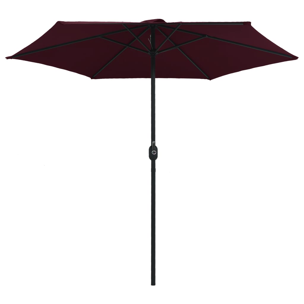 vidaXL Parasol ogrodowy na aluminiowym słupku, 270x246 cm, bordowy