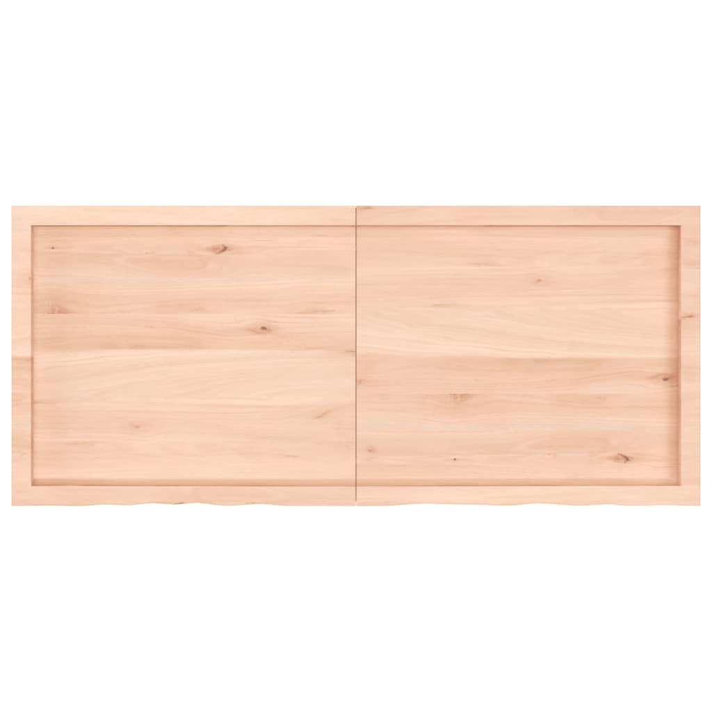 vidaXL Blat do łazienki, 140x60x(2-4) cm, surowe, lite drewno