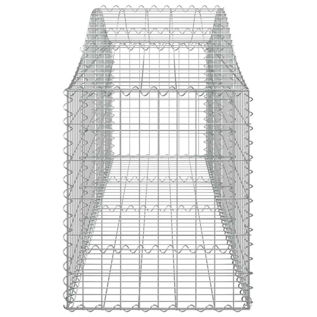 vidaXL Kosze gabionowe, 10 szt, 200x50x60/80 cm, galwanizowane żelazo