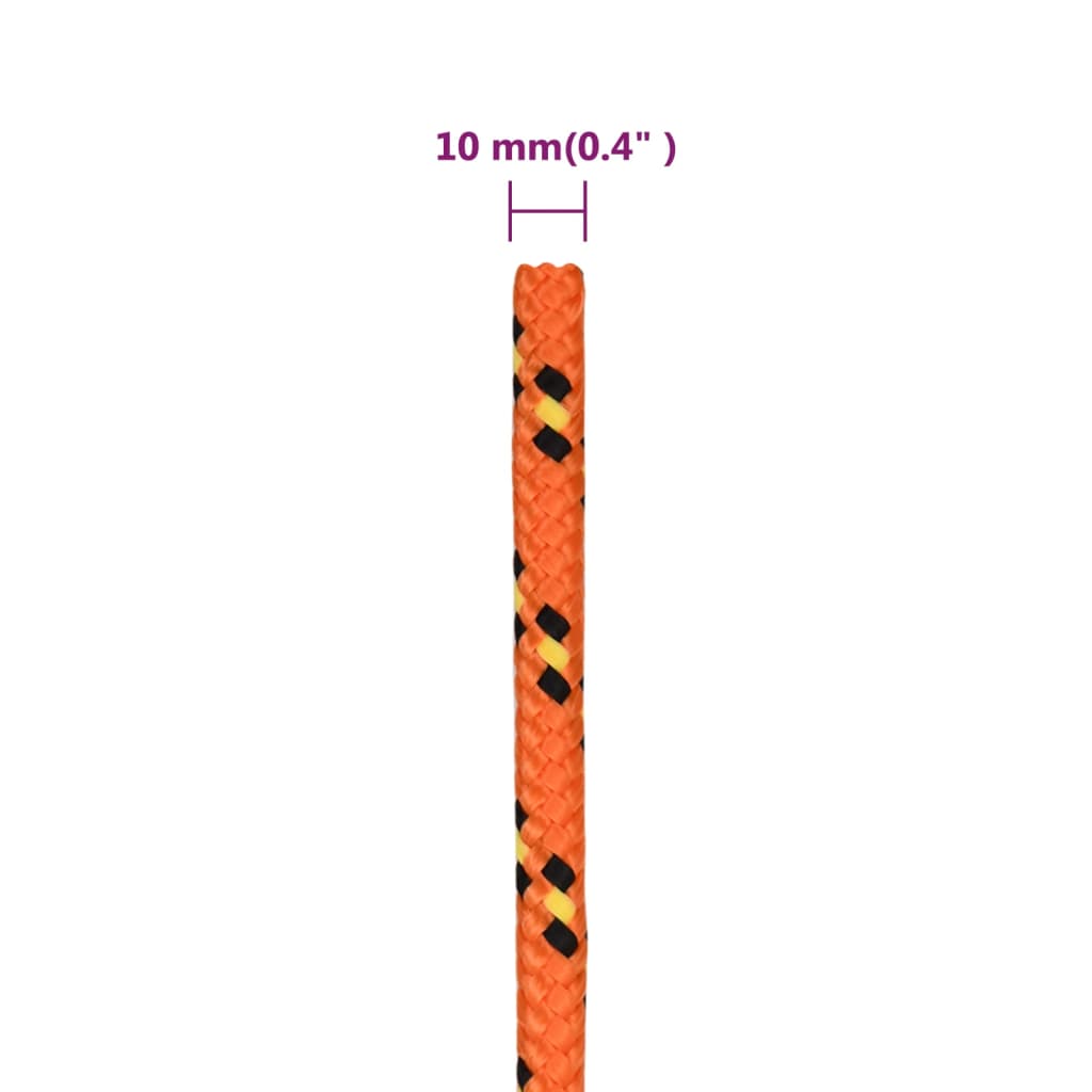 vidaXL Linka żeglarska, pomarańczowa, 10 mm, 250 m, polipropylen