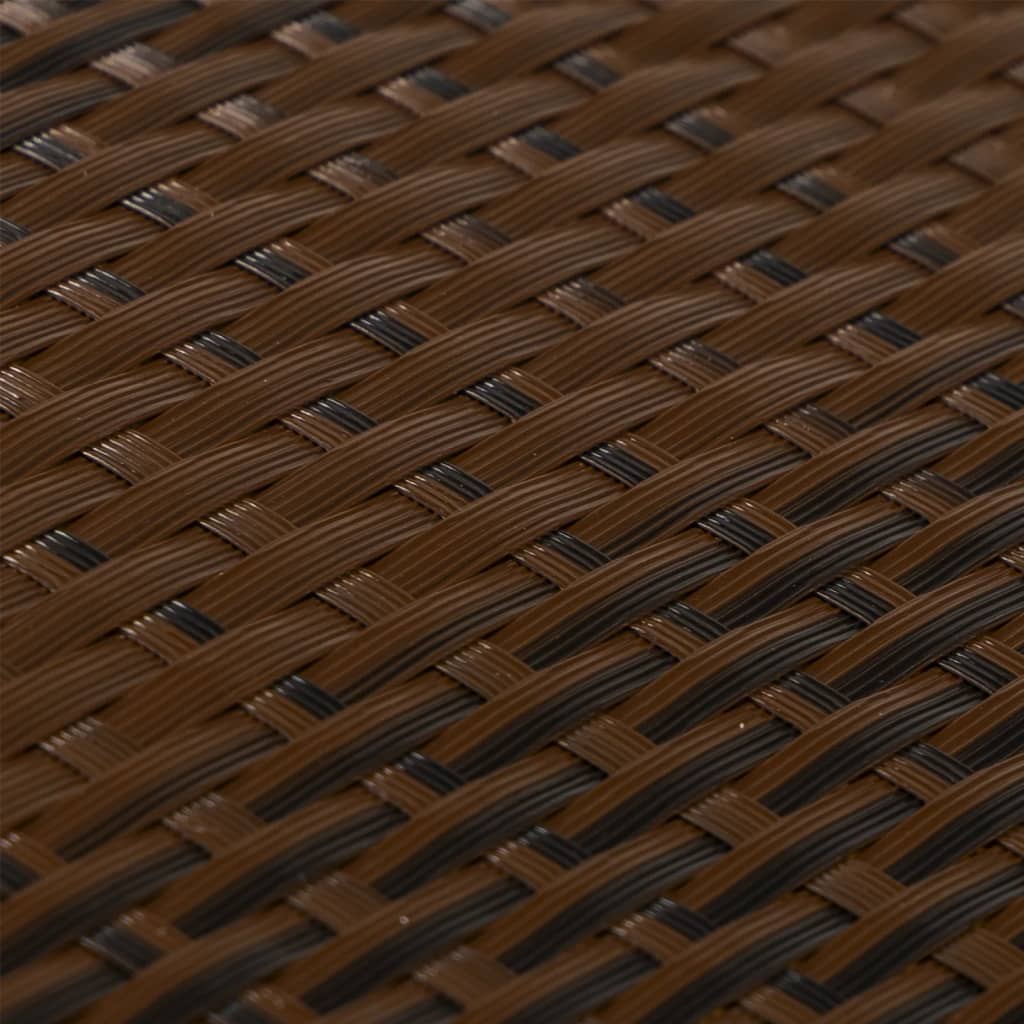 vidaXL Parawan balkonowy, brązowo-czarny, 300x80 cm, polirattan