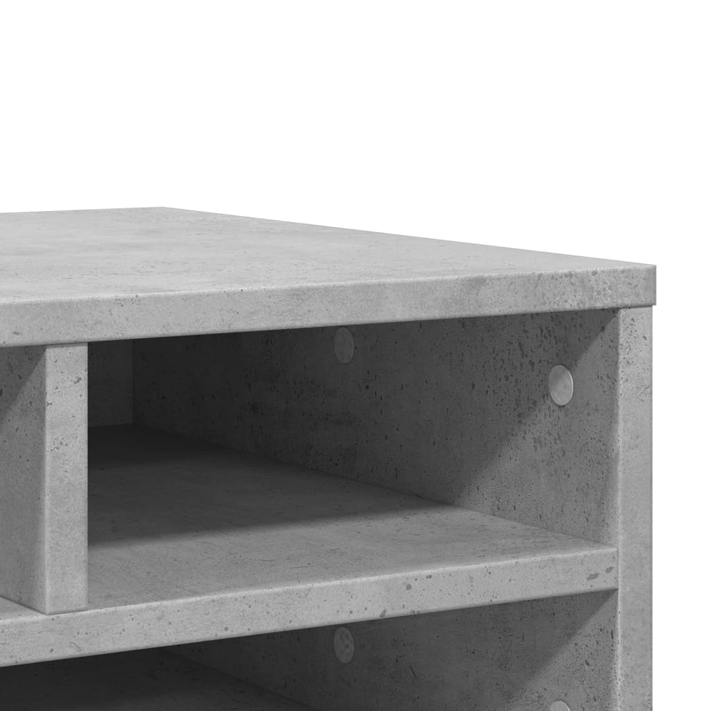 vidaXL Stojak pod drukarkę, szarość betonu, 49x40x22,5 cm