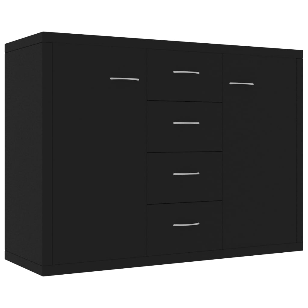 vidaXL Szafka, czarna, 88x30x65 cm, materiał drewnopochodny